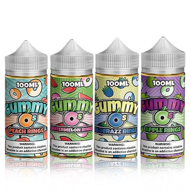 Shijin - Gummy O's 100mL Vape Juice Best Flavors Peach Rings Watermelon Rings Bluerazz Rings Apple RIngs