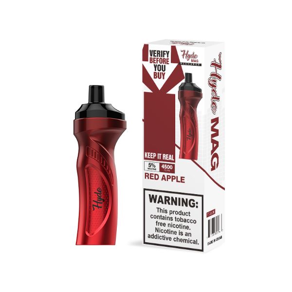 Best Deals Hyde Mag 4500 Puffs Recharge Disposable Vape Red Apple