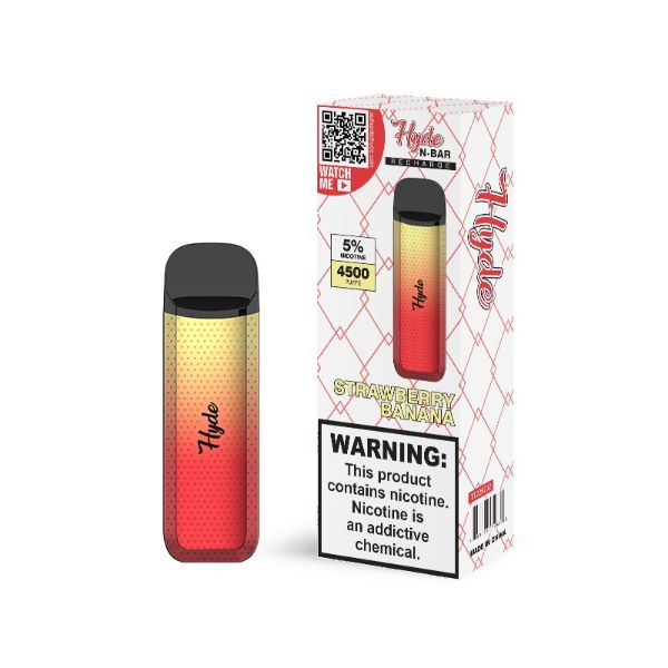 Hyde N-Bar Recharge Single Disposable Vape 13mL Best Flavor Strawberry Banana