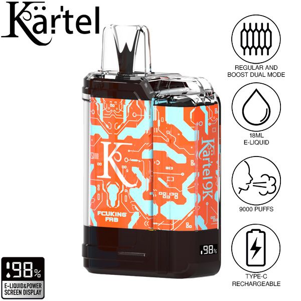 Kartel 9k by Vapmod 9000 Puffs 18mL Disposable Vape Best Flavor Fcuking Fab