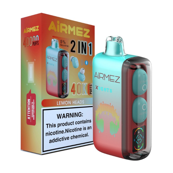 Best Deal AirMez X-Beats 40,000 Puffs Disposable Vape 20mL 5 Pack - Lemon Heads