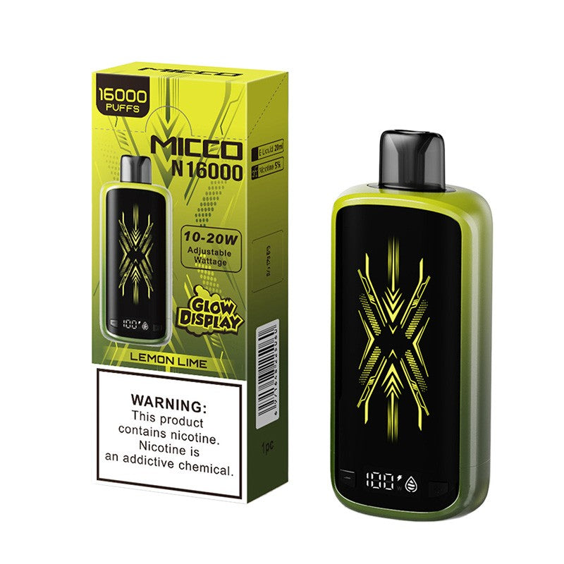 MICCO N16000 Disposable Vape 20mL Best Flavor Lemon Lime