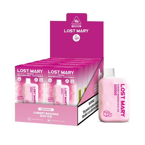 Best Deal Lost Mary OS5000 4% Disposable Vape 10mL Cherry Banana Duo Ice