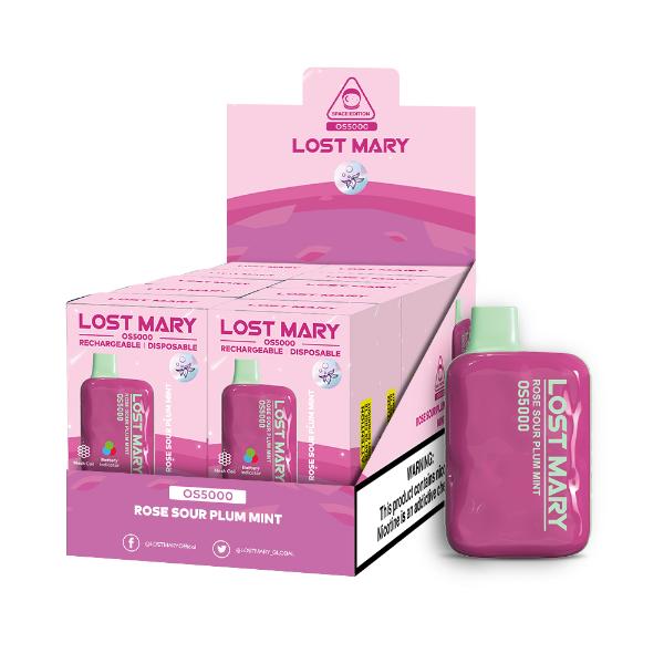 Best Deal Lost Mary OS5000 4% Disposable Vape 10mL Rose Sour Plum Mint