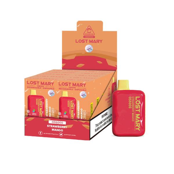 Best Deal Lost Mary OS5000 4% Disposable Vape 10mL Strawberry Mango