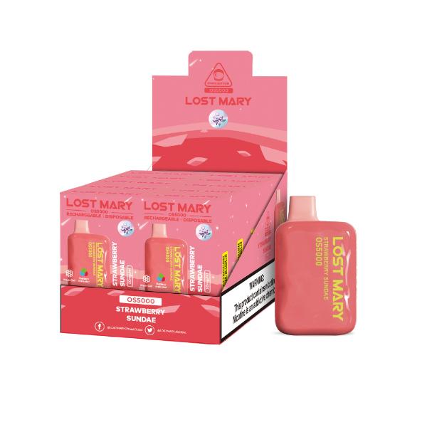 Best Deal Lost Mary OS5000 4% Disposable Vape 10mL Strawberry Sundae