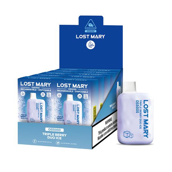 Best Deal Lost Mary OS5000 4% Disposable Vape 10mL Triple Berry Duo Ice