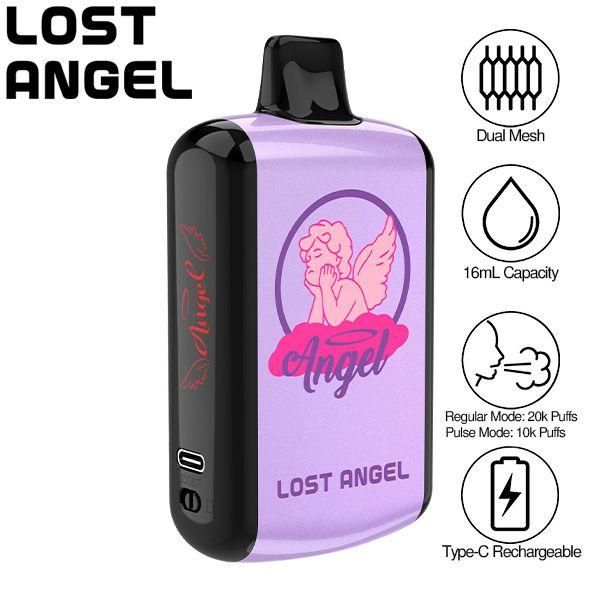 Best Deal Best Deal Lost Angel Pro Max 20K Rechargeable Vape 16mL - Blueberry Cotton Candy