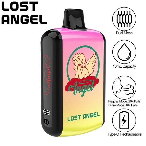 Best Deal Best Deal Lost Angel Pro Max 20K Rechargeable Vape 16mL - Strawberry Kiwi