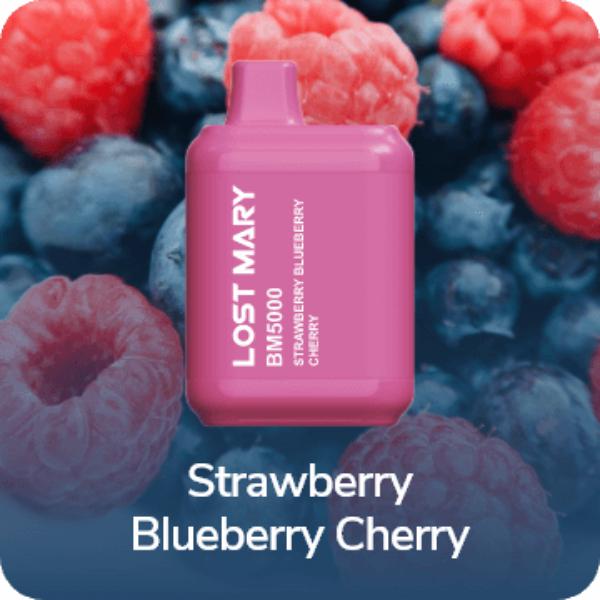 Best Deal Lost Mary BM5000 Puffs Disposable  Strawberry Blueberry Cherry