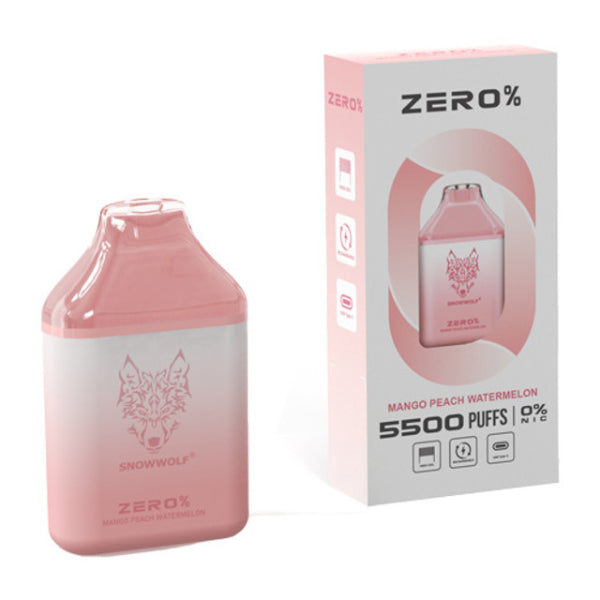 Snowwolf Zero 5500 Puffs 10 Pack Disposable Vape 14mL Best Flavor Mango Peach Watermelon