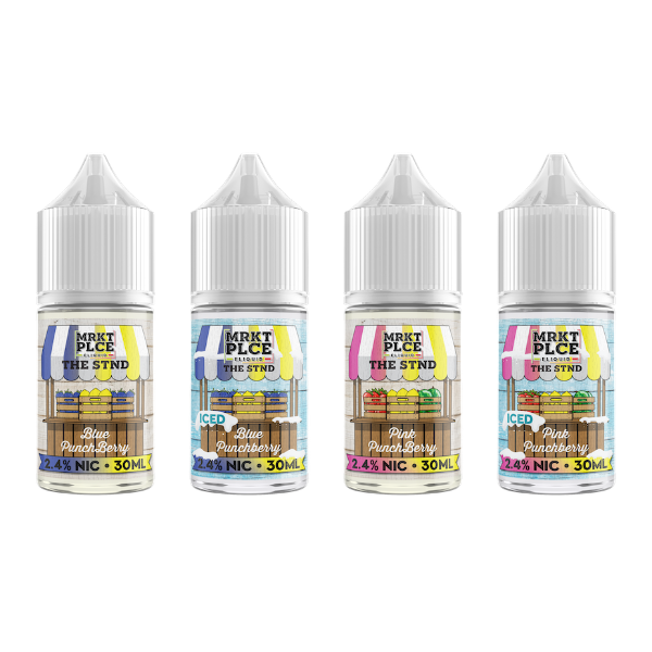 MRKTPLCE The STND Salt Vape Juice 30mL Best Flavors Blue Punchberry Pink Punchberry