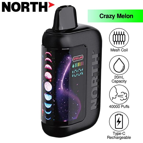 Best Deal North Stellar 40k Puffs Disposable Vape 20mL - Crazy Melon