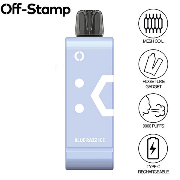 Off-Stamp SW9000 9000 Puffs Disposable Vape 13mL Best Flavor Blue Razz Ice