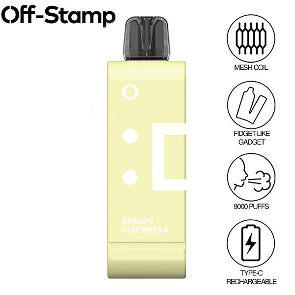 Off-Stamp SW9000 9000 Puffs Disposable Vape 13mL Best Flavor Dragon Strawnana