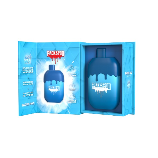 Packs Packspods 5000 Puff Disposable Vape 12mL 5 Pack Best Flavor Lush Ice