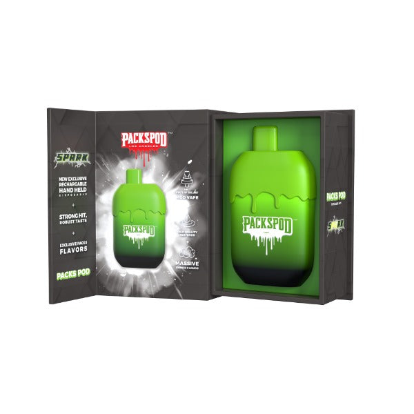 Packs Packspods 5000 Puff Disposable Vape 12mL 5 Pack Best Flavor Spark