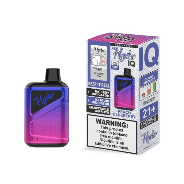 Hyde IQ 5000 Puffs Single Disposable Vape Best Flavor Peach Blueberry