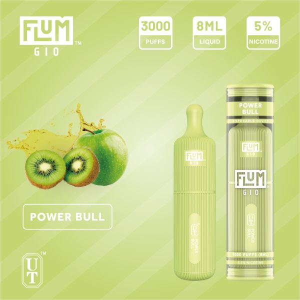 Flum GIO Disposable Vape 10 Pack 8mL Best Flavor Power Bull