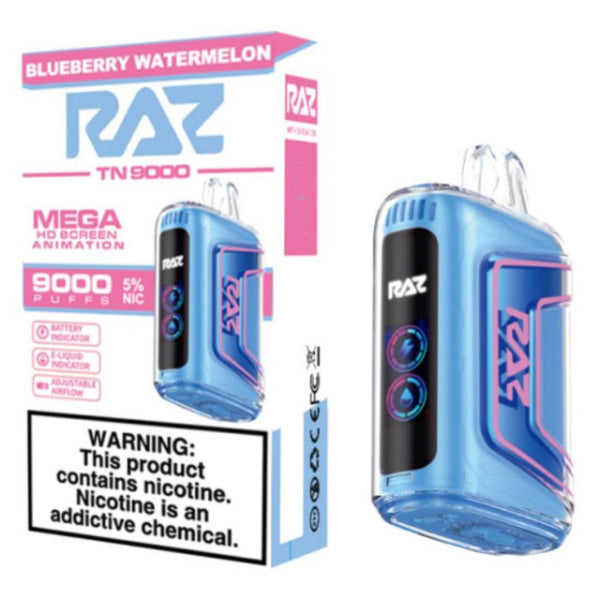 Best Deal RAZ TN9000 9000 Puffs 12mL Disposable Vape  Blueberry Watermelon