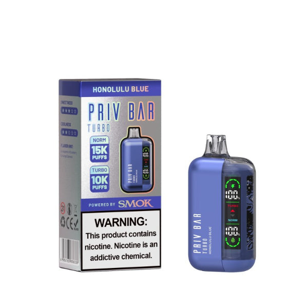 Best Deal SMOK Priv Bar Turbo 15000 Puffs Disposable Vape 16mL - Honolulu Blue