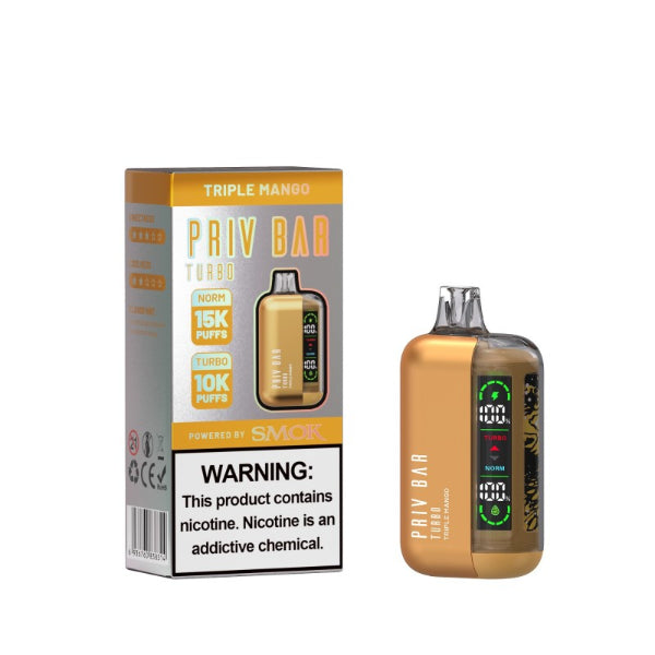 Best Deal SMOK Priv Bar Turbo 15000 Puffs Disposable Vape 16mL - Triple Mango