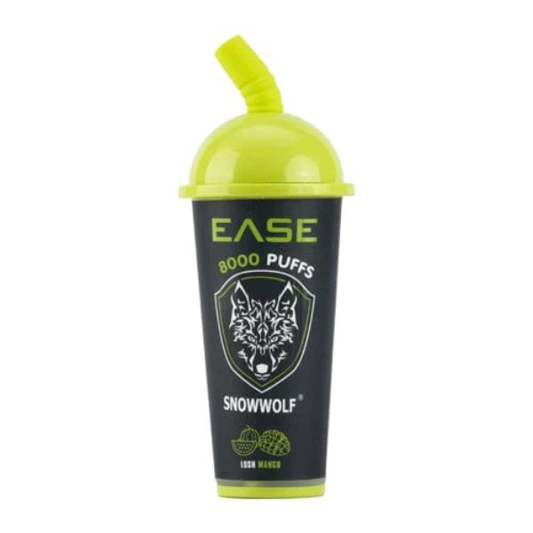 SnowWolf Ease 8000 Puffs Disposable 18mL 10 Pack Best Flavor Lush Mango