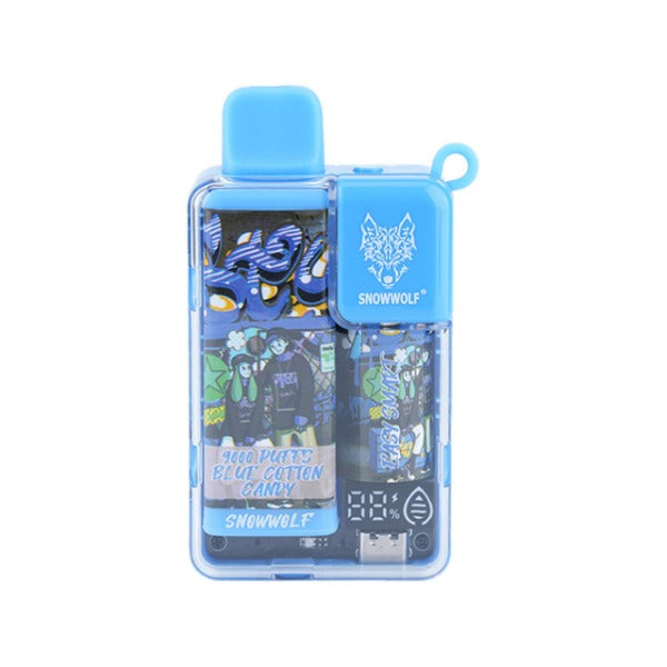 Best Deal SnowWolf EA9000 Disposable Vape 12mL Blue Cotton Candy