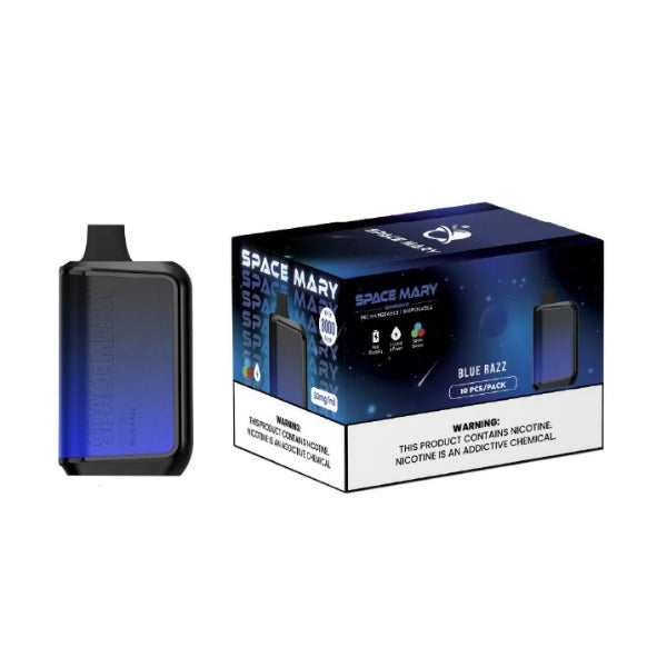 Best Deal Space Mary SM8000 Puffs Recharge Vape 18mL Blue Razz