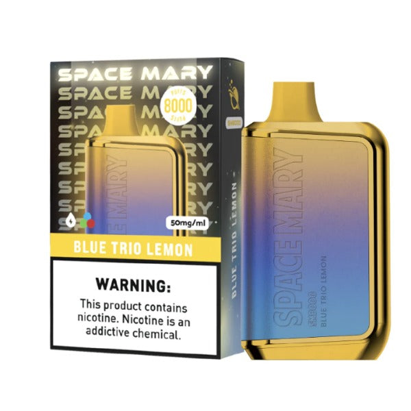 Best Deal Space Mary SM8000 Puffs Recharge Vape 18mL Blue Trio Lemon