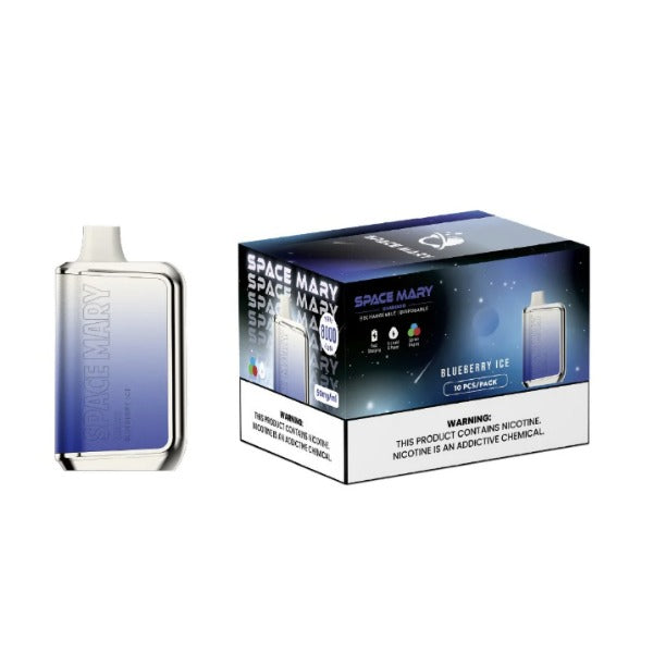 Best Deal Space Mary SM8000 Puffs Recharge Vape 18mL Blueberry Ice