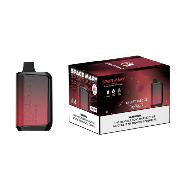 Best Deal Space Mary SM8000 Puffs Recharge Vape 18mL Cherry Razz Ice