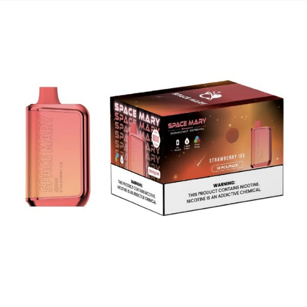 Best Deal Space Mary SM8000 Puffs Recharge Vape 18mL Strawberry Ice