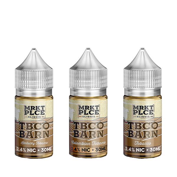 TBCO Barn by MRKT PLCE Salt E-Liquid 30mL Best Flavors Kentucky Tobacco Colombian Tobacco Tobacco