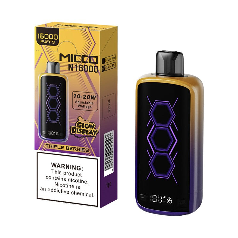 MICCO N16000 Disposable Vape 20mL Best Flavor Triple Berries