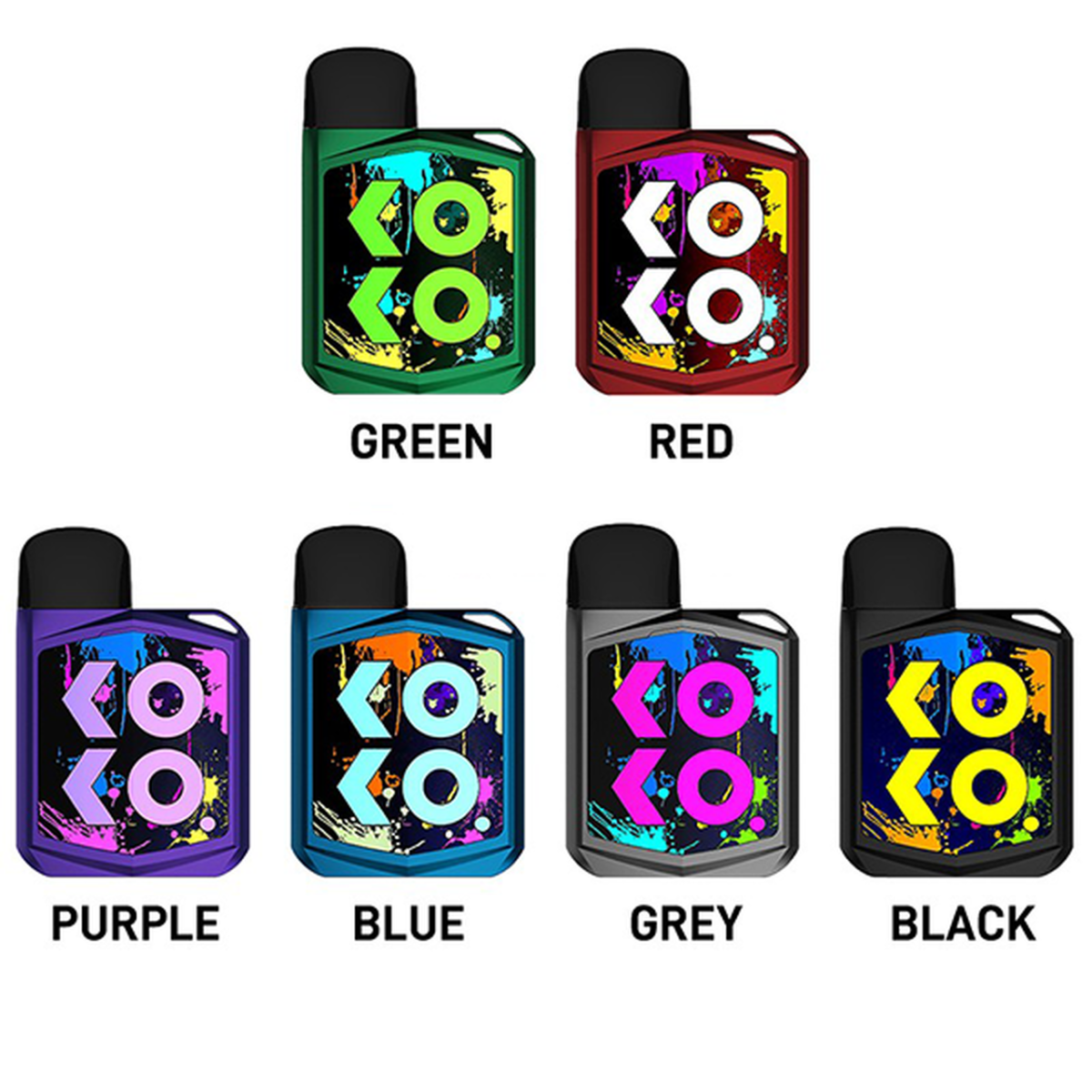 Uwell Caliburn KoKo Prime Kit Best Colors Green Red Purple Blue Grey Black