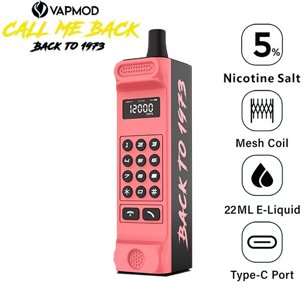 VapMod MV12000 Disposable Vape 22mL Best Flavor Strawberry Ice Cream