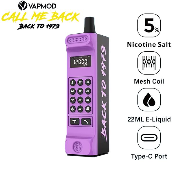 VapMod MV12000 Disposable Vape 22mL Best Flavor Kiwi Candy