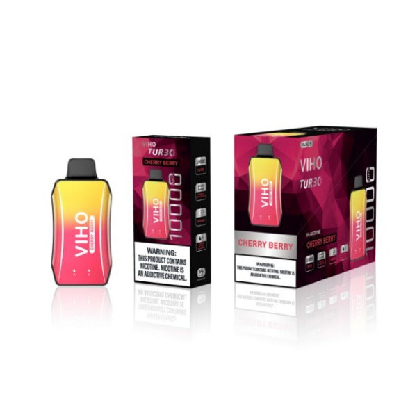 Best Deal VIHO TURBO 10000 Puffs Disposable Vape 18mL - Cherry Berry