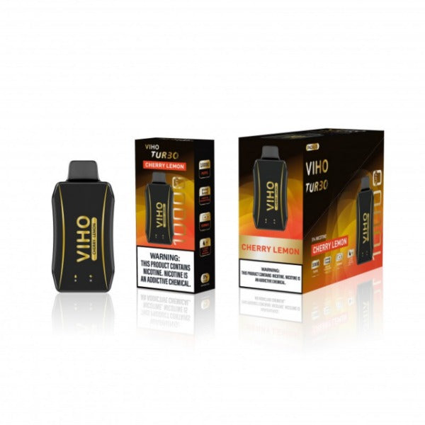 Best Deal VIHO TURBO 10000 Puffs Disposable Vape 18mL - Cherry Lemon