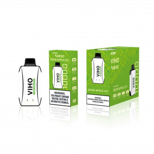 Best Deal VIHO TURBO 10000 Puffs Disposable Vape 18mL - Sour Apple Icy