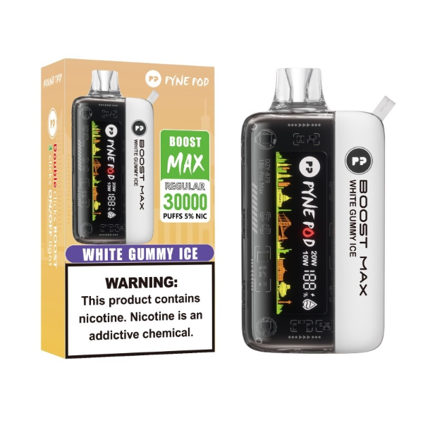 Best Deal Pyne Pod Boost Pro Max 30,000 Puffs Disposable Vape 24mL - White Gummy Ice